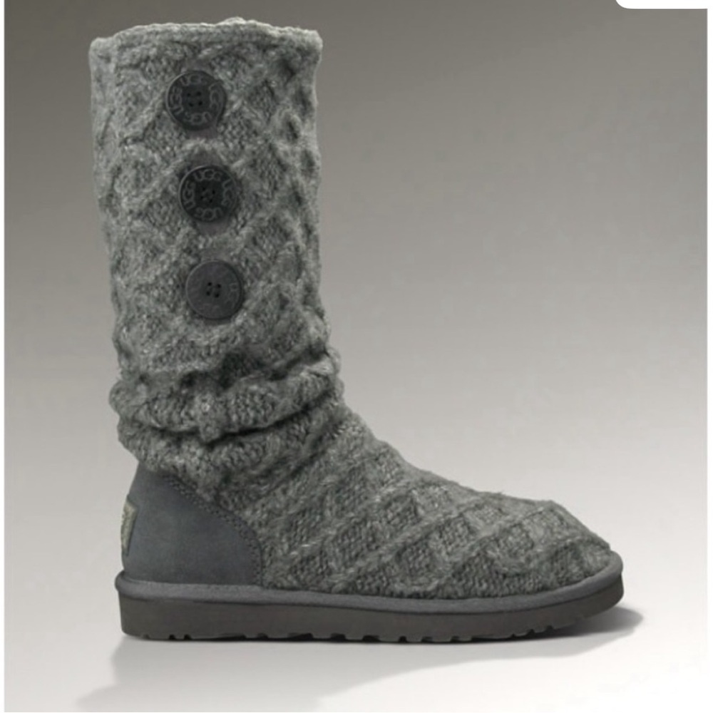 UGG Australia Lattice Cardy Tall Knit Winter Boots - Picture 2 of 9